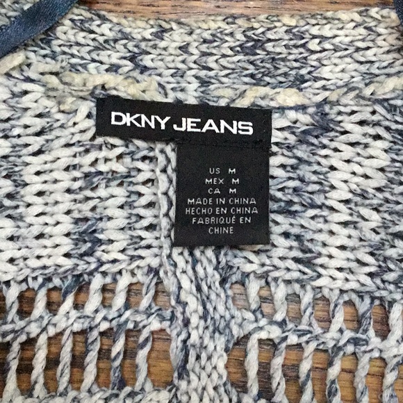 Blue and white DKNY Boho Crochet Cardi - Picture 2 of 3